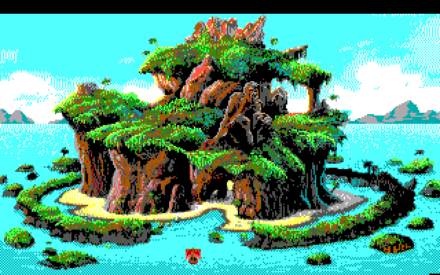 King's Quest V: Absence Makes the Heart Go Yonder! IBM PC/Compatibles Screenshot: Arrived at the Harpie island.