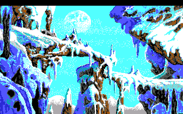 King's Quest V: Absence Makes the Heart Go Yonder! IBM PC/Compatibles Screenshot: A wolf guides Graham down this narrow path...