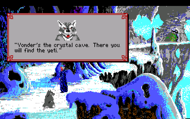 King's Quest V: Absence Makes the Heart Go Yonder! IBM PC/Compatibles Screenshot: Time to face a yeti...