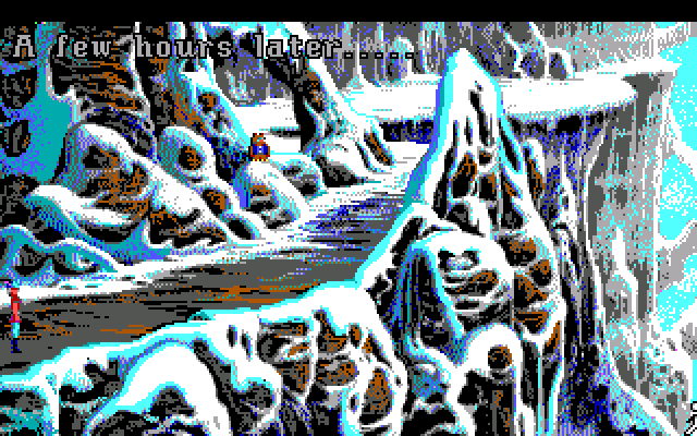 King's Quest V: Absence Makes the Heart Go Yonder! IBM PC/Compatibles Screenshot: After a few hours of climbing...