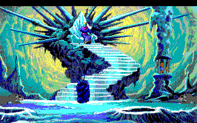 King's Quest V: Absence Makes the Heart Go Yonder! IBM PC/Compatibles Screenshot: The ice queen has captured Graham...