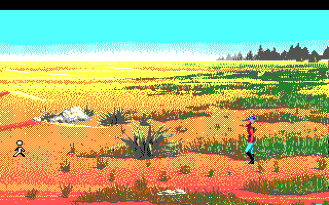 King's Quest V: Absence Makes the Heart Go Yonder! IBM PC/Compatibles Screenshot: Entering the desert...