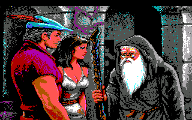 King's Quest V: Absence Makes the Heart Go Yonder! IBM PC/Compatibles Screenshot: After dealing with Mordack, Crispin arrives...