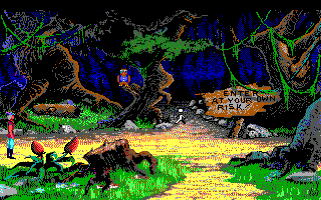 King's Quest V: Absence Makes the Heart Go Yonder! IBM PC/Compatibles Screenshot: Do you really want to enter this dangerous forest?