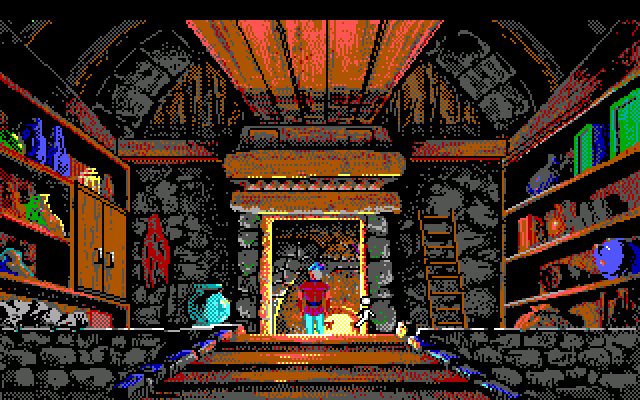 King's Quest V: Absence Makes the Heart Go Yonder! IBM PC/Compatibles Screenshot: Sneaking in to the castle...