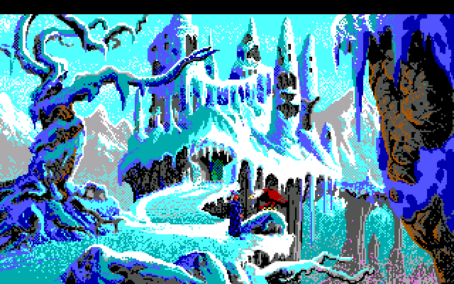 King's Quest V: Absence Makes the Heart Go Yonder! IBM PC/Compatibles Screenshot: Helping out a hungry bird.