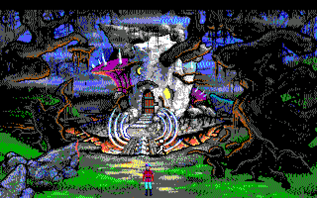 King's Quest V: Absence Makes the Heart Go Yonder! IBM PC/Compatibles Screenshot: Outside the witches house.