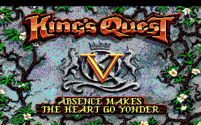 King's Quest V: Absence Makes the Heart Go Yonder! IBM PC/Compatibles Screenshot: Title screen.