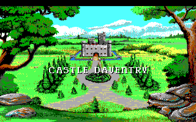 King's Quest V: Absence Makes the Heart Go Yonder! IBM PC/Compatibles Screenshot: The game's introduction begins at Castle Daventry.