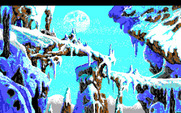 King's Quest V: Absence Makes the Heart Go Yonder! for IBM PC/Compatibles - A wolf guides Graham down this narrow path...