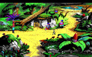 King's Quest V: Absence Makes the Heart Go Yonder! for IBM PC/Compatibles - This dwarf lives in the middle of the forest.