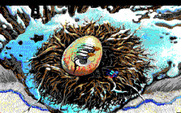 King's Quest V: Absence Makes the Heart Go Yonder! for IBM PC/Compatibles - This baby giant bird makes for a deadly situation!