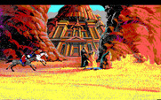King's Quest V: Absence Makes the Heart Go Yonder! for IBM PC/Compatibles - Hiding from some bandits.