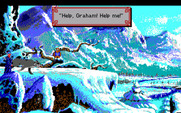 King's Quest V: Absence Makes the Heart Go Yonder! for IBM PC/Compatibles - A wolf captures Cedric!