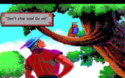 King's Quest V: Absence Makes the Heart Go Yonder! for IBM PC/Compatibles - Cedric tells Graham the story so far.