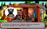 King's Quest V: Absence Makes the Heart Go Yonder! for IBM PC/Compatibles - This friendly rat rescues me from being tied up in the cellar.