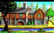 King's Quest V: Absence Makes the Heart Go Yonder! for IBM PC/Compatibles - Outside a bakery.