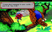 King's Quest V: Absence Makes the Heart Go Yonder! for IBM PC/Compatibles - Cedric the owl saw Mordack take Graham's castle.