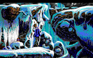 King's Quest V: Absence Makes the Heart Go Yonder! for IBM PC/Compatibles - Using a rope to reach the next platform...