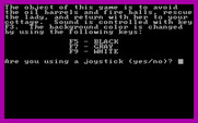 David's Kong for IBM PC/Compatibles - Game instructions.