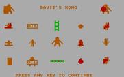 David's Kong for IBM PC/Compatibles - Title screen.