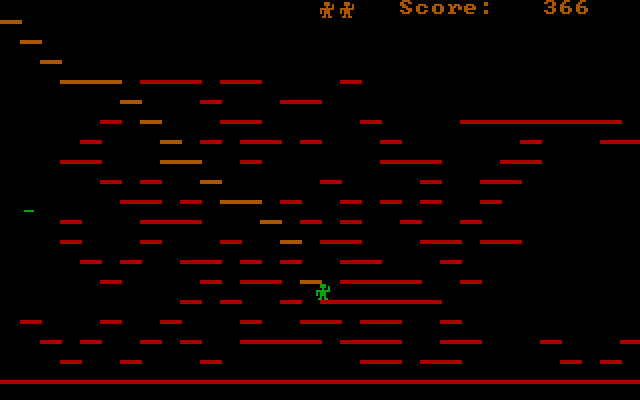 Caverns of Gink IBM PC/Compatibles Screenshot: Reaching some parts of the cavern can be difficult.