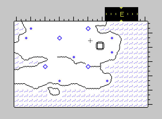 Dam Busters, The ColecoVision Screenshot: Mission map.