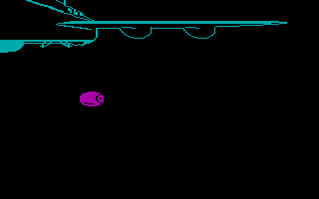 Dam Busters, The IBM PC/Compatibles Screenshot: Dropping bombs...