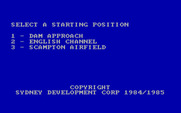 Dam Busters, The for IBM PC/Compatibles - The main menu.