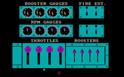 Dam Busters, The for IBM PC/Compatibles - Gauges view.