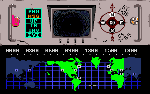 Hacker Amiga Screenshot: Game start.