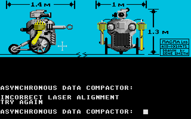Hacker Atari ST Screenshot: Attempting the laser alignment procedure...
