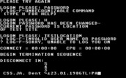 Hacker for Atari ST - Attempting to login...