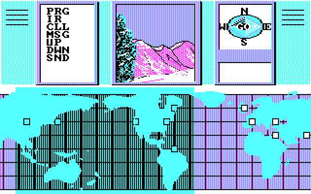 Hacker IBM PC/Compatibles Screenshot: Above ground...