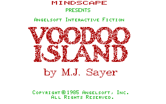 Voodoo Island IBM PC/Compatibles Screenshot: Title screen.