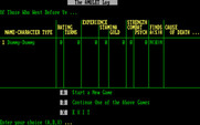 Amulet, The for IBM PC/Compatibles - Start a new game, or continue a saved game?