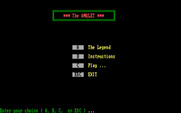 Amulet, The for IBM PC/Compatibles - The main menu; read the story or start the game?
