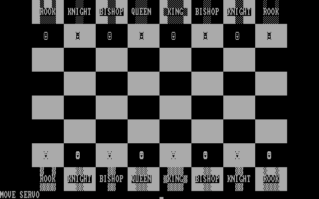 Chess IBM PC/Compatibles Screenshot: Starting a new game.