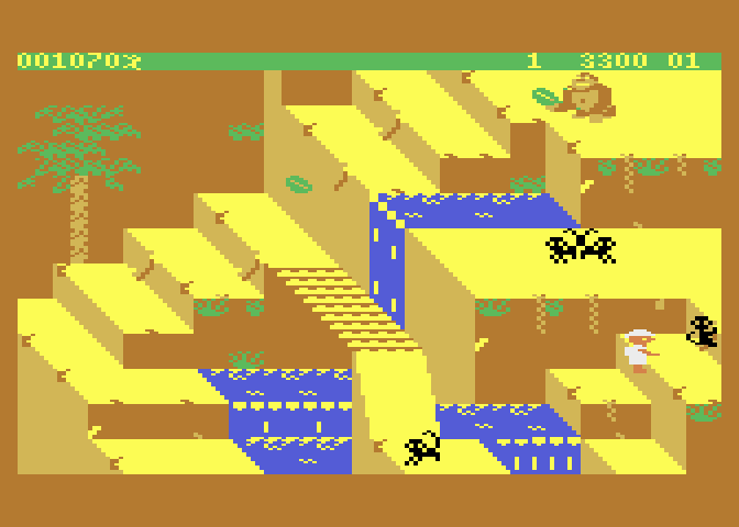 Congo Bongo Atari 5200 Screenshot: Halfway to the destination...