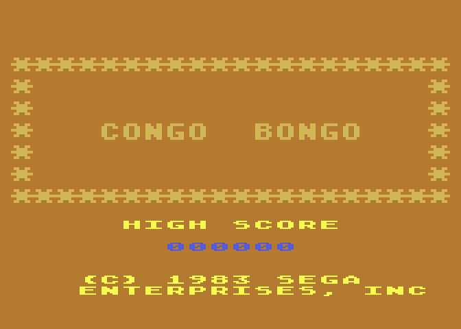 Congo Bongo Atari 5200 Screenshot: Title screen.