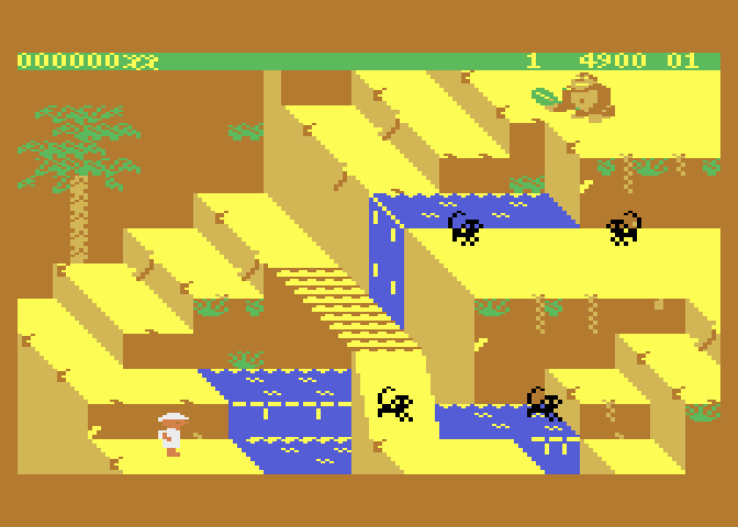 Congo Bongo Atari 5200 Screenshot: Game start.