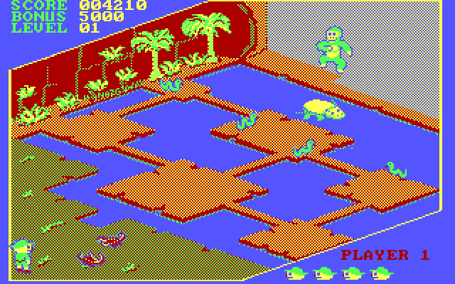 Congo Bongo IBM PC/Compatibles Screenshot: Start of the second round.