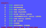 Congo Bongo for IBM PC/Compatibles - The main menu.