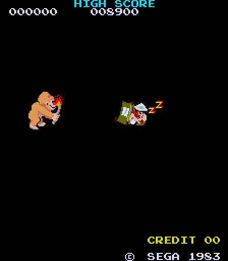 Congo Bongo Arcade Screenshot: Game introduction.