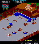 Congo Bongo for Arcade - Start of the third screen.