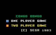 Congo Bongo for Intellivision - Title screen; the game title flashes different colors.