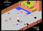 Congo Bongo for ColecoVision - Running across the field; avoid being hit!