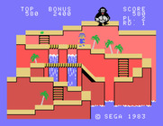 Congo Bongo for Sega SG-1000 - I've been hit!