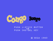 Congo Bongo for Sega SG-1000 - Title screen.