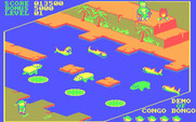 Congo Bongo for IBM PC/Compatibles - Game demo mode; Can you cross the river?